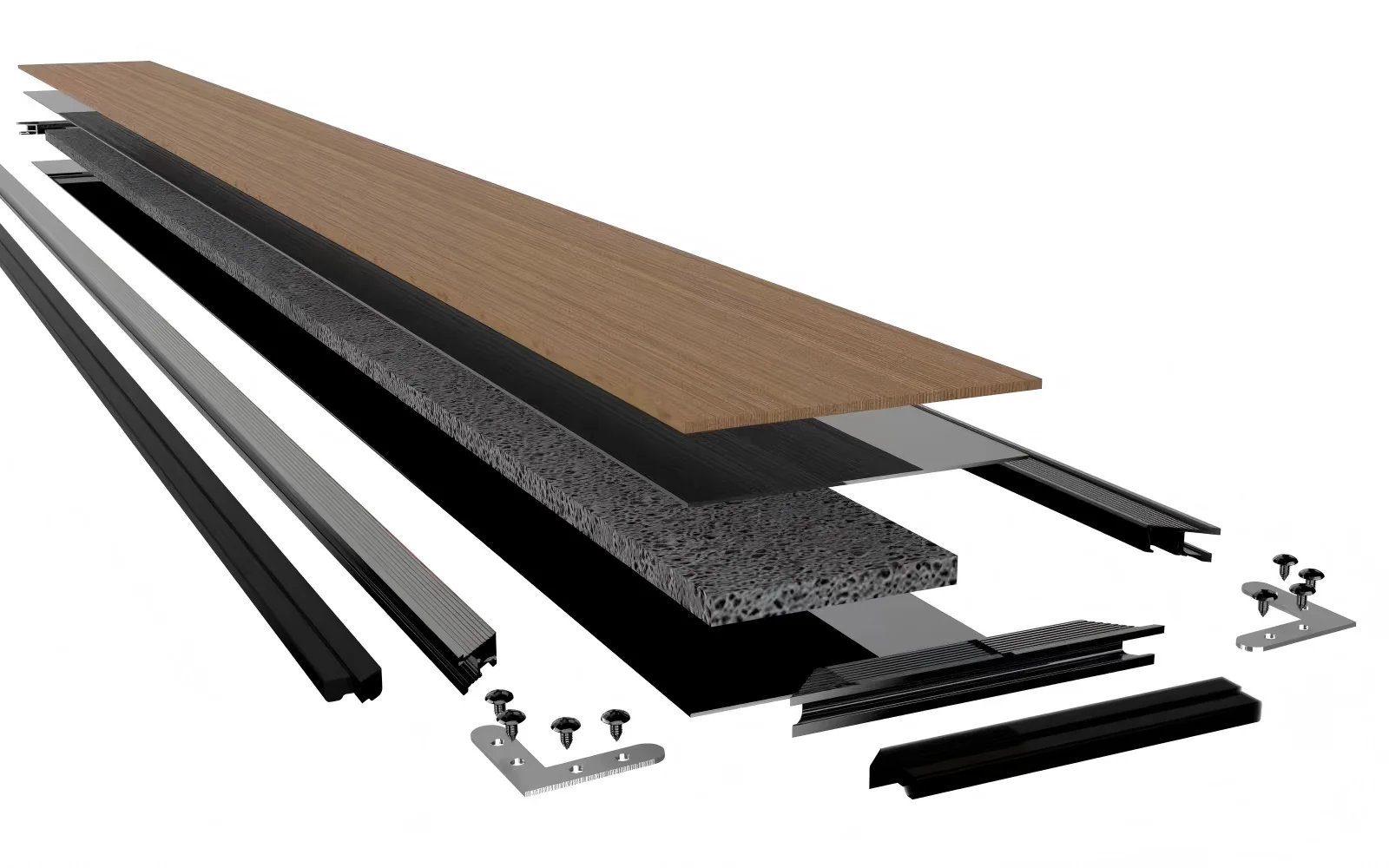 Vortex core Solid Aluminum wood Composite Panel