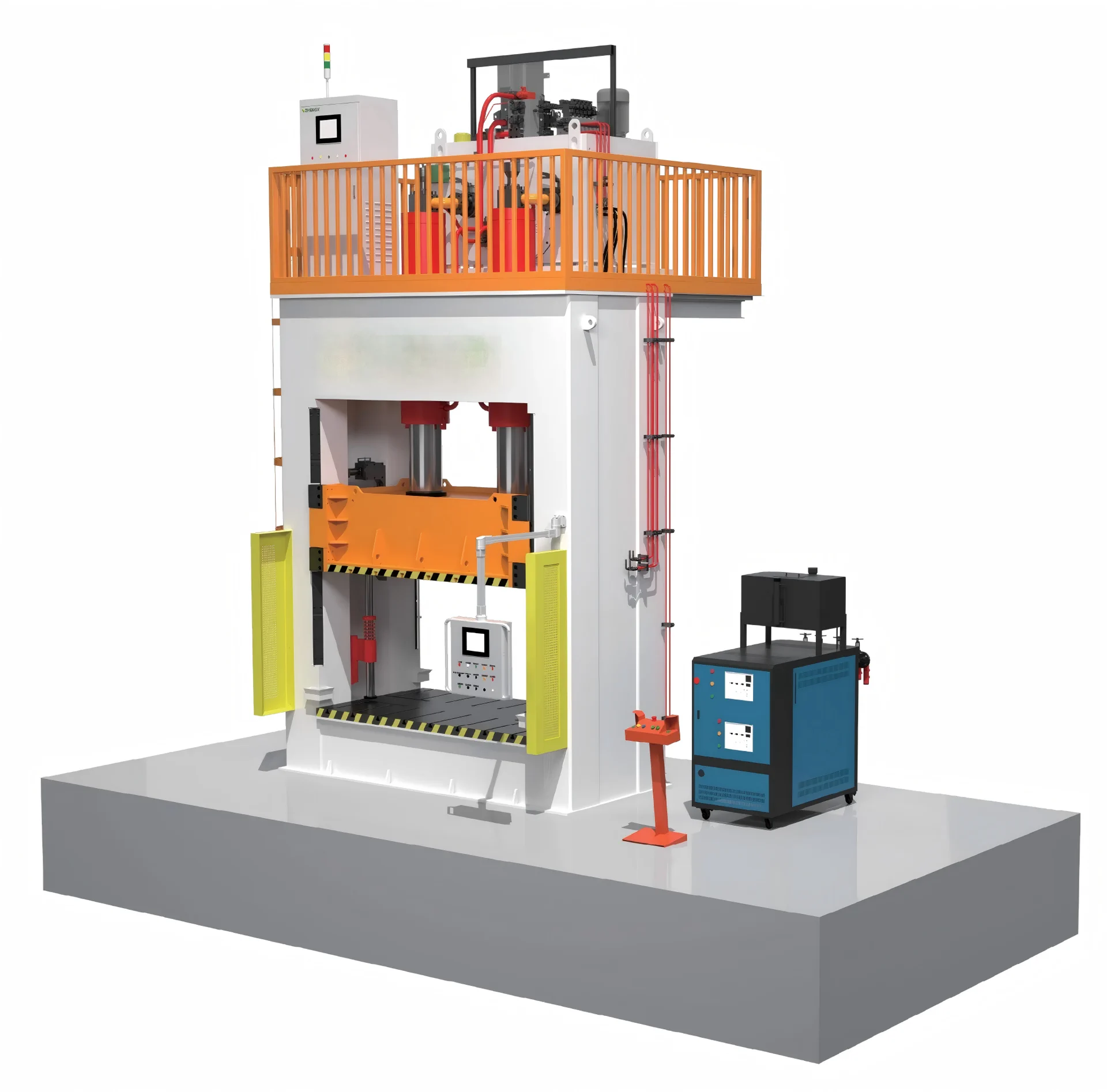hydraulic press for automotive interior trim